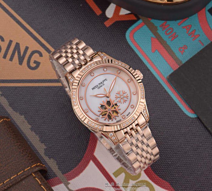 百達翡麗PATEK PHILPPE 最新上市 超強防水 日本進口8215全自動機械機芯 女士精品腕表  wssb3548